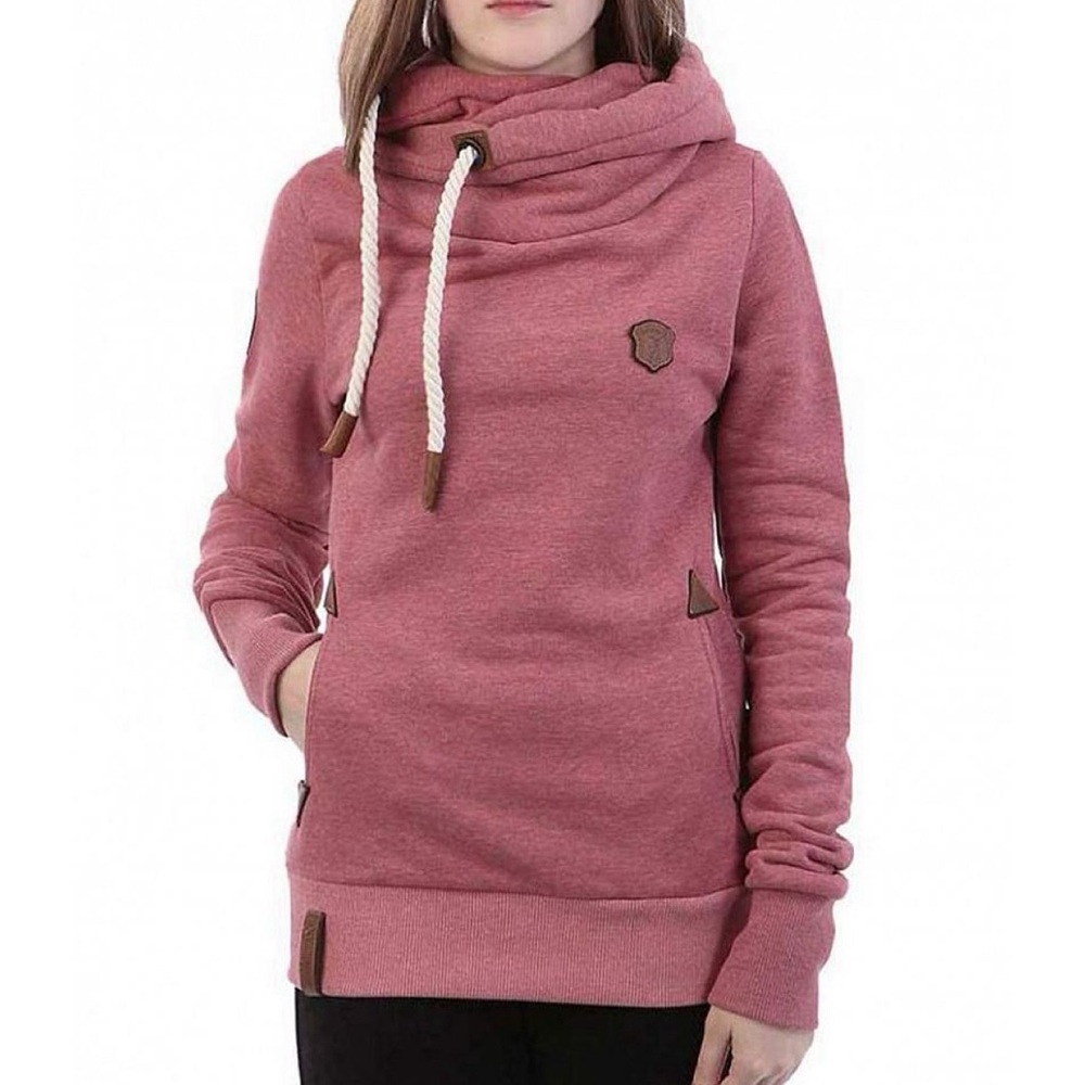 NAKETANO Hoodie in Pink, Pullover w/ Drawstring